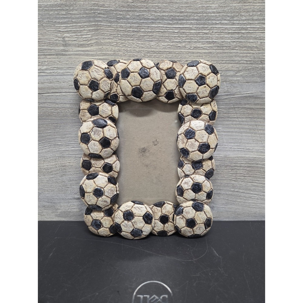 White & Black Soccer Picture Frame 9x7 1/2 E3